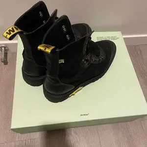 Off-White | Shoes | Offwhite Leather Hiking Boots Size 5  display picture 3